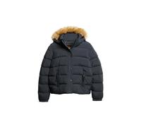 Superdry COAT FAUX FUR SHORT HOOD PUFFER Eclipse Navy 14 MUJER