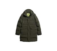 Superdry COAT HOODED LONGLINE PADDED JACKET Surplus Goods Olive S HOMBRE
