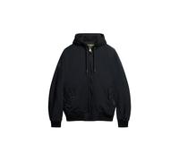 Superdry COAT MILITARY HOODED MA1 JACKET Jet Black M HOMBRE