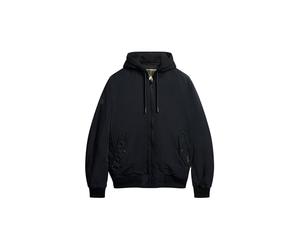 Superdry COAT MILITARY HOODED MA1 JACKET Jet Black M HOMBRE