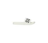 Superdry Core Pool Slide, Sandalia Mujer, Brilliant White, 36 EU