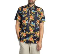 Superdry de los hombres Camisa de manga corta con estampado hawaiano, Azul