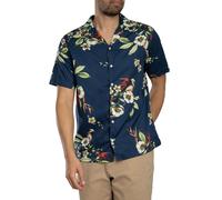 Superdry de los hombres Camisa de manga corta con estampado hawaiano, Azul