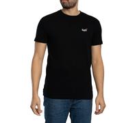 Superdry de los hombres Camiseta EMB con contraste esencial, Negro
