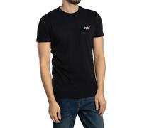 Superdry de los hombres Camiseta EMB con contraste esencial, Negro