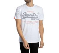Superdry de los hombres Camiseta relajada con logotipo vintage, Blanco