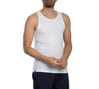 Superdry de los hombres Chaleco esencial con logotipo, Blanco
