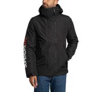 Superdry de los hombres Chaqueta cortavientos Yachter con capucha, Negro