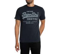 Superdry de los hombres Logotipo de la vendimia Camiseta clásica, Azul