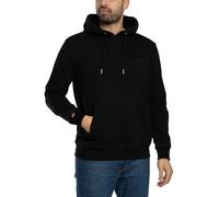 Superdry de los hombres Logotipo esencial Sudadera con capucha, Negro