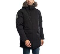 Superdry de los hombres Parka de piel sintética Everest, Negro