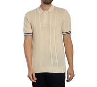 Superdry de los hombres Polo de punto texturizado, Beige