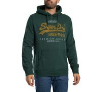Superdry de los hombres Sudadera con capucha clásica Vintage Duo, Verde