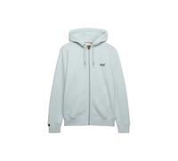 Superdry Essential Logo Zip Hoodie HB Sweater, Icy Blue Marl, XL Men's