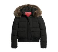 Superdry Everest - Chaqueta bomber con capucha para mujer, color negro, talla 42, negro azabache, 46