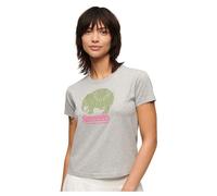 Superdry HATHI Fitted tee W1011554A Pumice Stone Beige Marl Talla 16