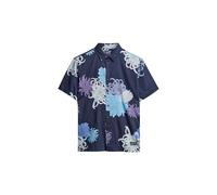 Superdry Hawaiian Shirt M4010353A Chrysanthemum Navy Talla XL