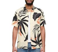 Superdry Hawaiian R1-S/S Shirt (M), Silhouette Off White, XXL para Hombre