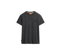Superdry Herren Essential T-Shirt aus Bio-Baumwolle mit Logo Finster Marineblau/Olivgrün Feeder XXL
