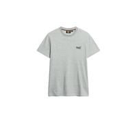 Superdry Herren Essential T-Shirt aus Bio-Baumwolle mit Logo Hellgrau Gesprenkelt Feeder XXL