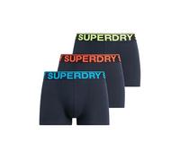 Superdry Hombre 3 Pack Trunks, Black (Green/Blue/Red), M