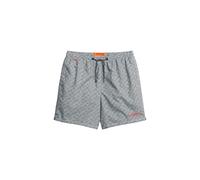 Superdry Hombre Bañador Corto AOP 16, Black/White, L