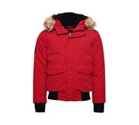Superdry Hombre Cazadora bómber Everest Rojo Alto Riesgo XL