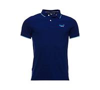 Superdry Hombre Polo de piqué Poolside Azul Marino Eclipse S