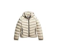 Superdry Hooded Fuji Padded Jacket Chaqueta, Pelican Beige, 42 para Mujer