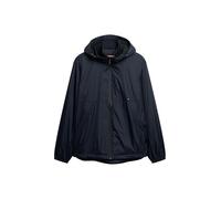 Superdry, JACKET HOODED LOGO WINDBREAKER JACKET, M5012101A, Eclipse Navy, L, HOMBRE
