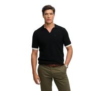 Superdry Johnny Collar Knitted Polo Shirt, Black, XL Men's