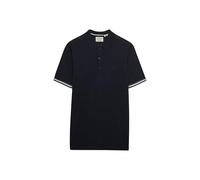 Superdry Knitted Texture S/S Polo Shirt, Classic Navy Stag, L Men's