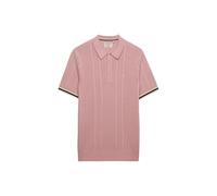 Superdry Knitted Texture S/S Polo Shirt, Grey Pink, L Men's