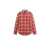 Superdry L/S Cotton Lumberjack Shirt Camiseta, Drayton Check Red, S para Hombre