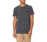 Superdry Logo Vintage Emb tee Camiseta, Gris Oscuro Jaspeado, L para Hombre
