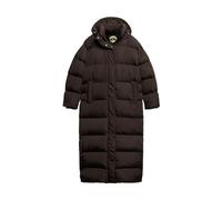 Superdry MAXI HOODED PUFFER COAT W5011643A Coffee Bean Brown talla 12