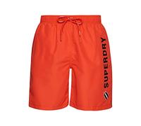 Superdry Mens Code APPLQUE - Pantalones Cortos W2-Swim para Hombre (Talla XL), Color Naranja