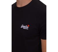 Superdry Camiseta 'Essential' negro / blanco, Talla M