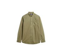 Superdry Camisa de Manga Larga R2-L/S Shirt (M), Light Khaki Green, XXL para Hombre