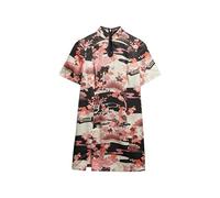 Superdry Minivestido de mujer jacquard con cuello mandarín, Goshodoki Pink, 44