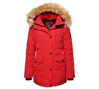 Superdry Mujer Parka Everest Rojo Alto Riesgo 36
