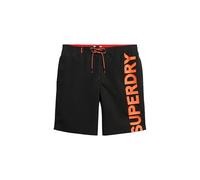 Superdry Pantalones cortos clásicos con logotipo de 19 pulgadas, Negro, L