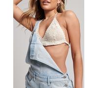 Superdry Peto de mujer corto de algodón orgánico Vintage Hot. Azul claro 32 (6)