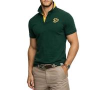 Superdry Pique Monogram Polo M1110465A Enamel Green/Winter Gold L