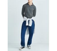 Superdry Polo de punto de manga larga Studios. Gris S