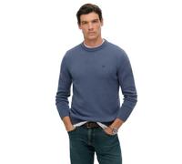 Superdry Preppy Cotton Jumper Pullover Sweater, Soft Navy, L Men's