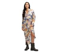 Superdry Satin Print Maxi Long Sleeve Long Dress XS