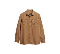 Superdry Shirt Canvas Workwear Overshirt Sandstone Brown 2XL Hombre