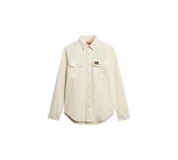 Superdry, Shirt Cotton Workwear LS Shirt, M4010985A, Oyster Grey, S, Hombre