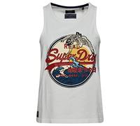 Superdry Shirt Vintage VL Narrative Vest Ecru 36 Mujer